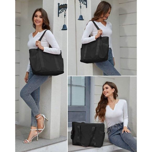 Prite Tote Bag for Women Weekender Bag with Laptop Compartment Travel Gym - Picture 7 of 7